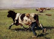 Francois-Marius Granet La Vache echappee china oil painting reproduction